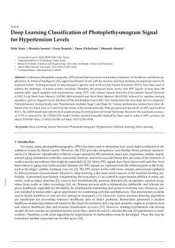Deep Learning Classification of Photoplethysmogram Signal for
  Hypertension Levels