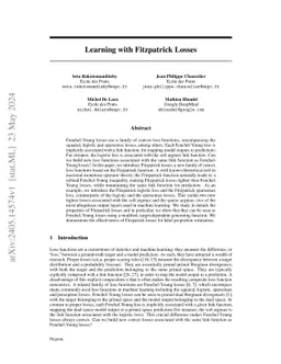 Learning with Fitzpatrick Losses