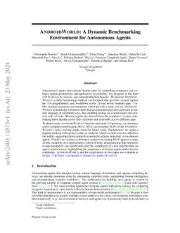 AndroidWorld: A Dynamic Benchmarking Environment for Autonomous Agents