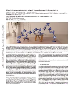 Elastic Locomotion with Mixed Second-order Differentiation