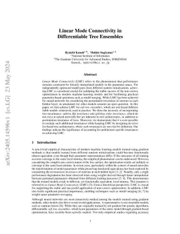 Linear Mode Connectivity in Differentiable Tree Ensembles