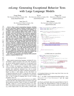 exLong: Generating Exceptional Behavior Tests with Large Language Models