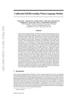 Calibrated Self-Rewarding Vision Language Models