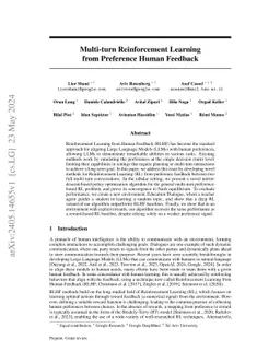 Multi-turn Reinforcement Learning from Preference Human Feedback