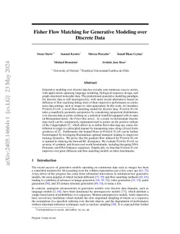 Fisher Flow Matching for Generative Modeling over Discrete Data