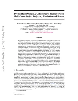 Drones Help Drones: A Collaborative Framework for Multi-Drone Object
  Trajectory Prediction and Beyond