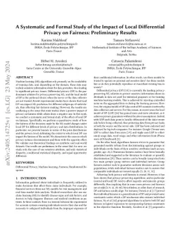 A Systematic and Formal Study of the Impact of Local Differential
  Privacy on Fairness: Preliminary Results
