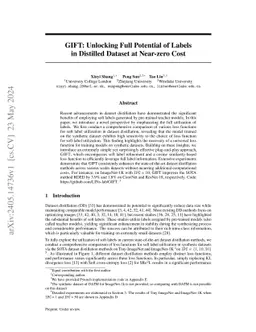 GIFT: Unlocking Full Potential of Labels in Distilled Dataset at Near-zero Cost