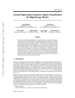 Lorentz-Equivariant Geometric Algebra Transformers for High-Energy
  Physics
