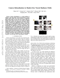 Camera Relocalization in Shadow-free Neural Radiance Fields
