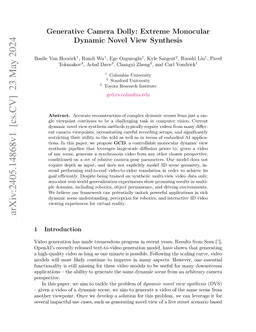 Generative Camera Dolly: Extreme Monocular Dynamic Novel View Synthesis