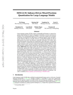 SliM-LLM: Salience-Driven Mixed-Precision Quantization for Large Language Models
