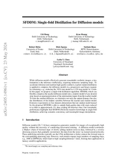 SFDDM: Single-fold Distillation for Diffusion models