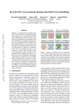 AGRaME: Any-Granularity Ranking with Multi-Vector Embeddings