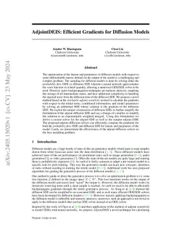 AdjointDEIS: Efficient Gradients for Diffusion Models