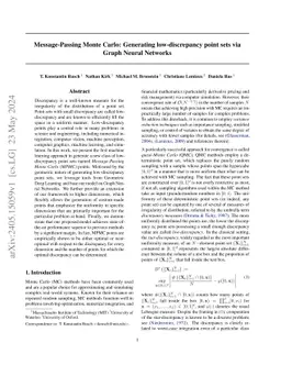Message-Passing Monte Carlo: Generating low-discrepancy point sets via
  Graph Neural Networks