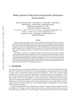 Model-Agnostic Utility-Preserving Biometric Information Anonymization