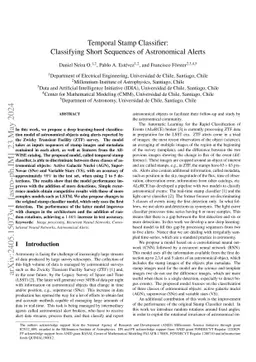 Temporal Stamp Classifier: Classifying Short Sequences of Astronomical
  Alerts