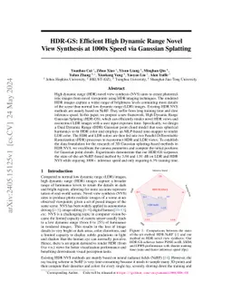 HDR-GS: Efficient High Dynamic Range Novel View Synthesis at 1000x Speed
  via Gaussian Splatting
