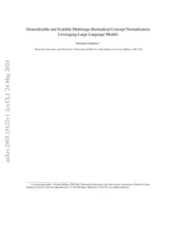 Generalizable and Scalable Multistage Biomedical Concept Normalization
  Leveraging Large Language Models