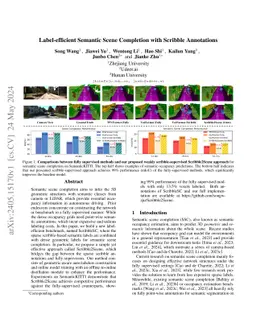Label-efficient Semantic Scene Completion with Scribble Annotations