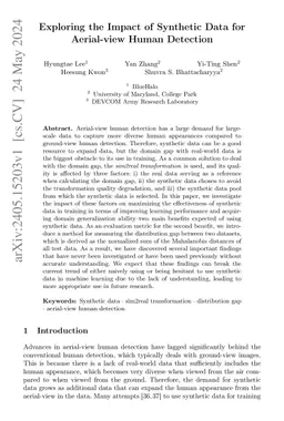 Exploring the Impact of Synthetic Data for Aerial-view Human Detection