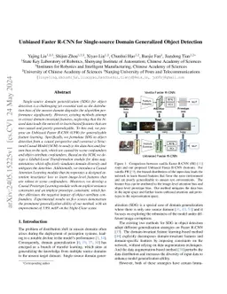 Unbiased Faster R-CNN for Single-source Domain Generalized Object
  Detection