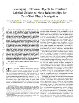 Leveraging Unknown Objects to Construct Labeled-Unlabeled
  Meta-Relationships for Zero-Shot Object Navigation