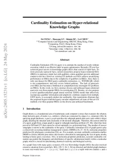 Cardinality Estimation on Hyper-relational Knowledge Graphs