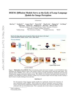 DEEM: Diffusion Models Serve as the Eyes of Large Language Models for Image Perception