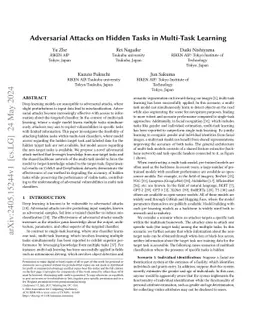 Adversarial Attacks on Hidden Tasks in Multi-Task Learning