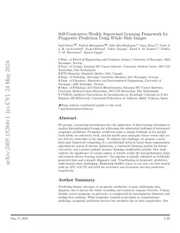 Self-Contrastive Weakly Supervised Learning Framework for Prognostic
  Prediction Using Whole Slide Images