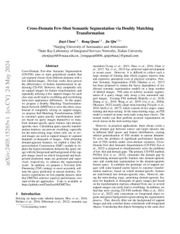 Cross-Domain Few-Shot Semantic Segmentation via Doubly Matching
  Transformation