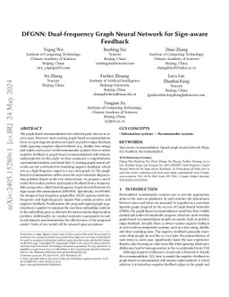 DFGNN: Dual-frequency Graph Neural Network for Sign-aware Feedback
