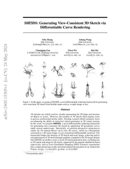 Diff3DS: Generating View-Consistent 3D Sketch via Differentiable Curve Rendering