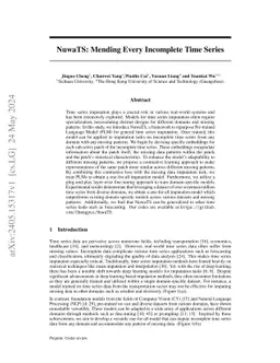 NuwaTS: a Foundation Model Mending Every Incomplete Time Series