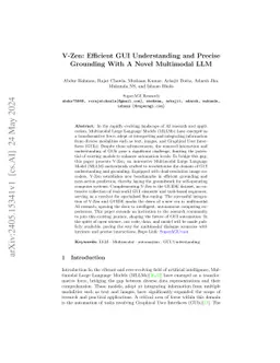 V-Zen: Efficient GUI Understanding and Precise Grounding With A Novel
  Multimodal LLM