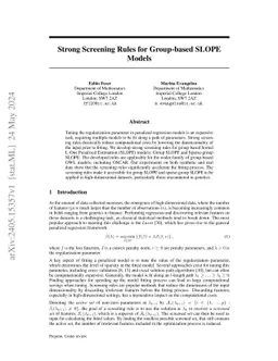 Strong Screening Rules for Group-based SLOPE Models