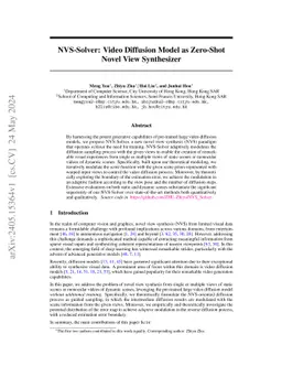 NVS-Solver: Video Diffusion Model as Zero-Shot Novel View Synthesizer
