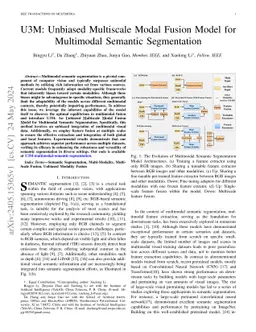 U3M: Unbiased Multiscale Modal Fusion Model for Multimodal Semantic
  Segmentation
