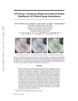 CPT-Interp: Continuous sPatial and Temporal Motion Modeling for 4D
  Medical Image Interpolation