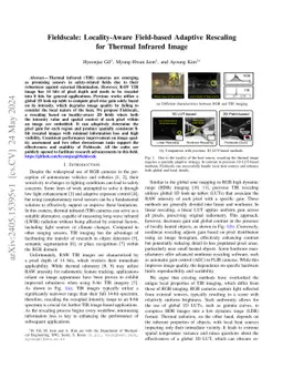 Fieldscale: Locality-Aware Field-based Adaptive Rescaling for Thermal
  Infrared Image