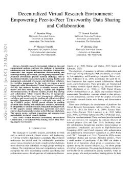 D-VRE: From a Jupyter-enabled Private Research Environment to
  Decentralized Collaborative Research Ecosystem