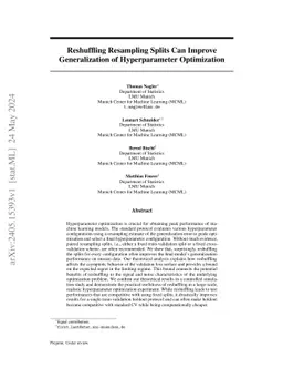 Reshuffling Resampling Splits Can Improve Generalization of
  Hyperparameter Optimization