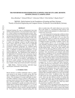 Transformer-based Federated Learning for Multi-Label Remote Sensing
  Image Classification