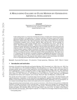 A Misleading Gallery of Fluid Motion by Generative Artificial
  Intelligence