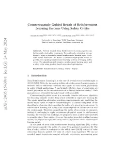 Counterexample-Guided Repair of Reinforcement Learning Systems Using
  Safety Critics
