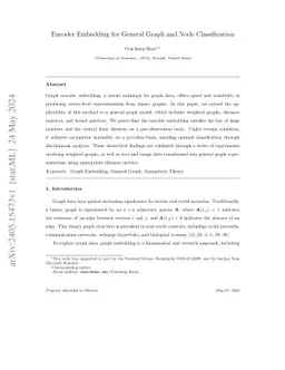 Encoder Embedding for General Graph and Node Classification