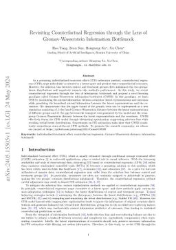 Revisiting Counterfactual Regression through the Lens of
  Gromov-Wasserstein Information Bottleneck
