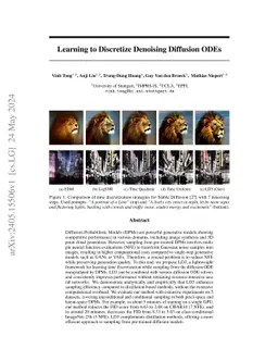 Learning to Discretize Denoising Diffusion ODEs